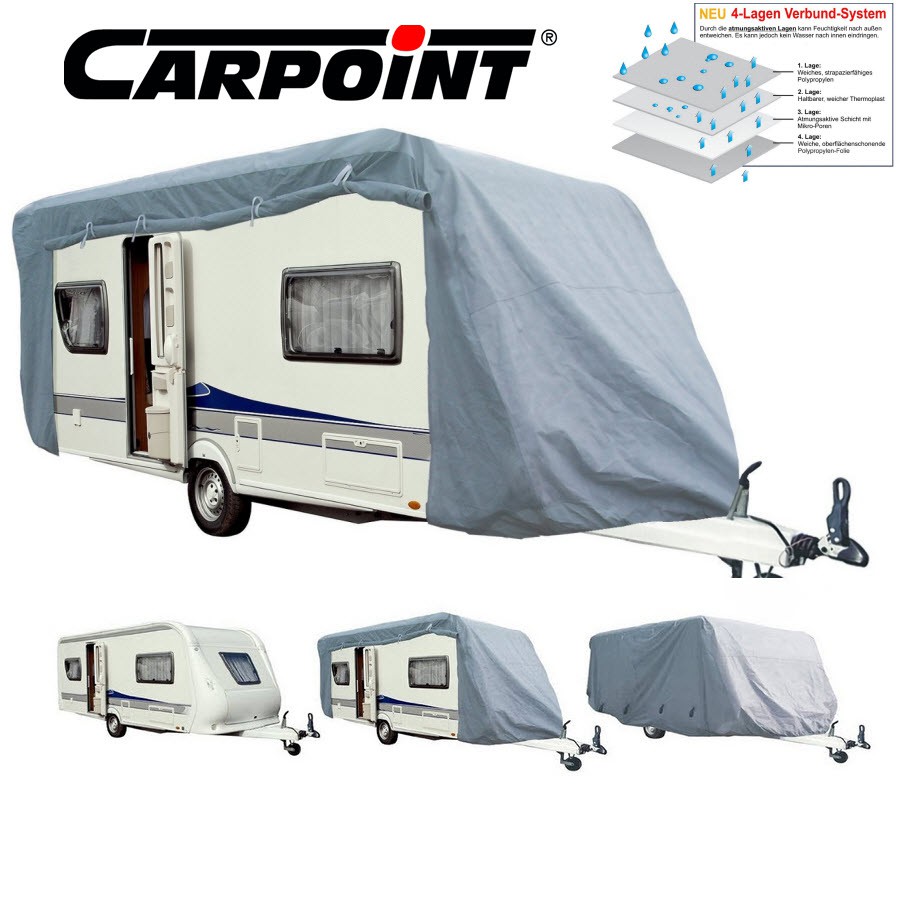 Carpoint Wohnwagen Abdeckung Caravan Abdeckplane Ganzgarage Garage